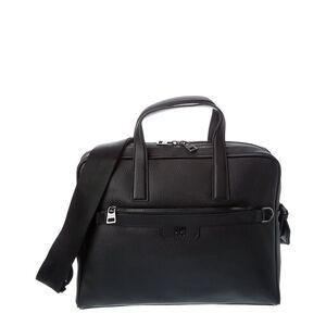 Hugo Boss Nesh Leather Document Case, Black